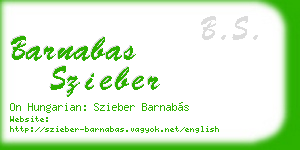 barnabas szieber business card