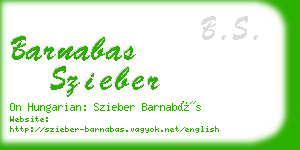 barnabas szieber business card